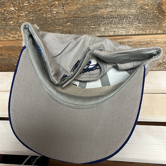 NASCAR Adjustable Dad Hat Cap Blue Gray Little Blue Pill - Picture 4 of 10